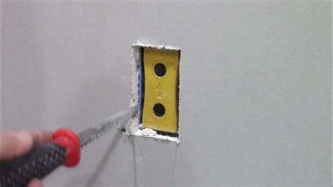 easiest way to cut out electrical boxes in metal building|electrical box for existing drywall.